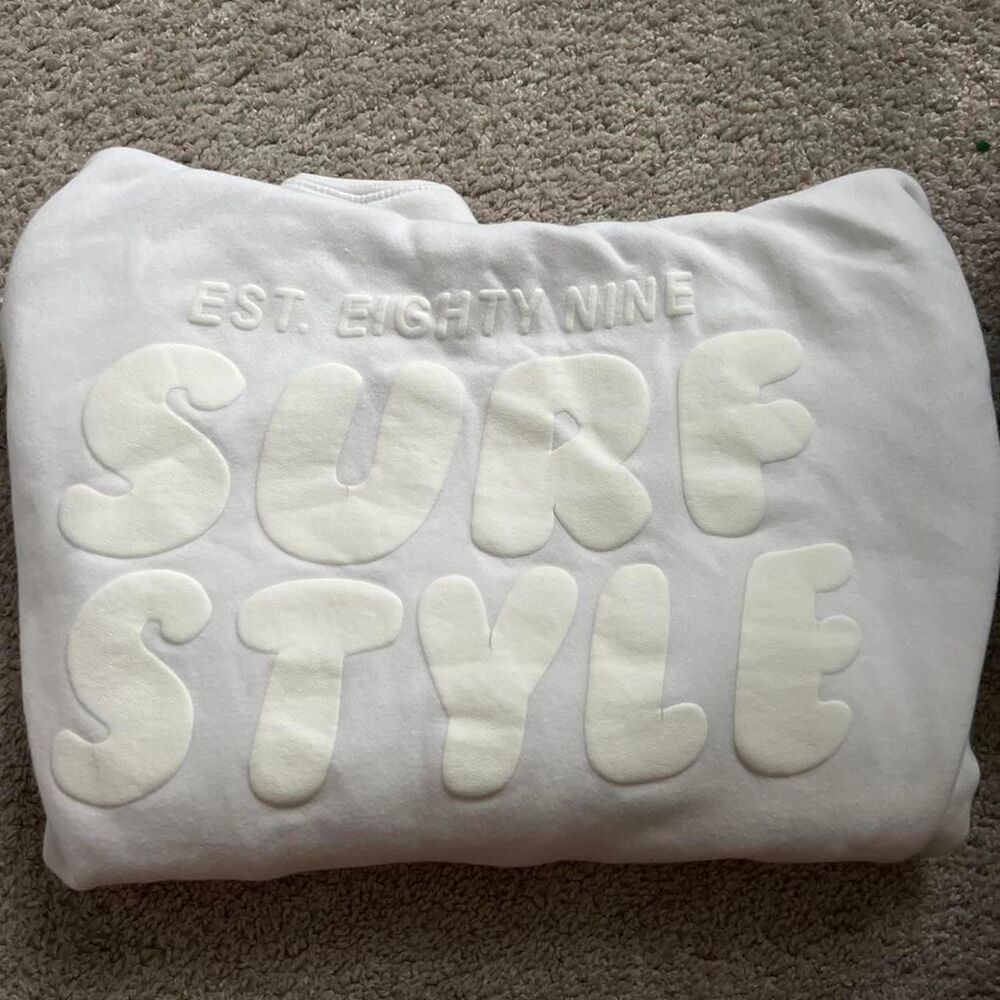 Surf Style Men's White Hoodie